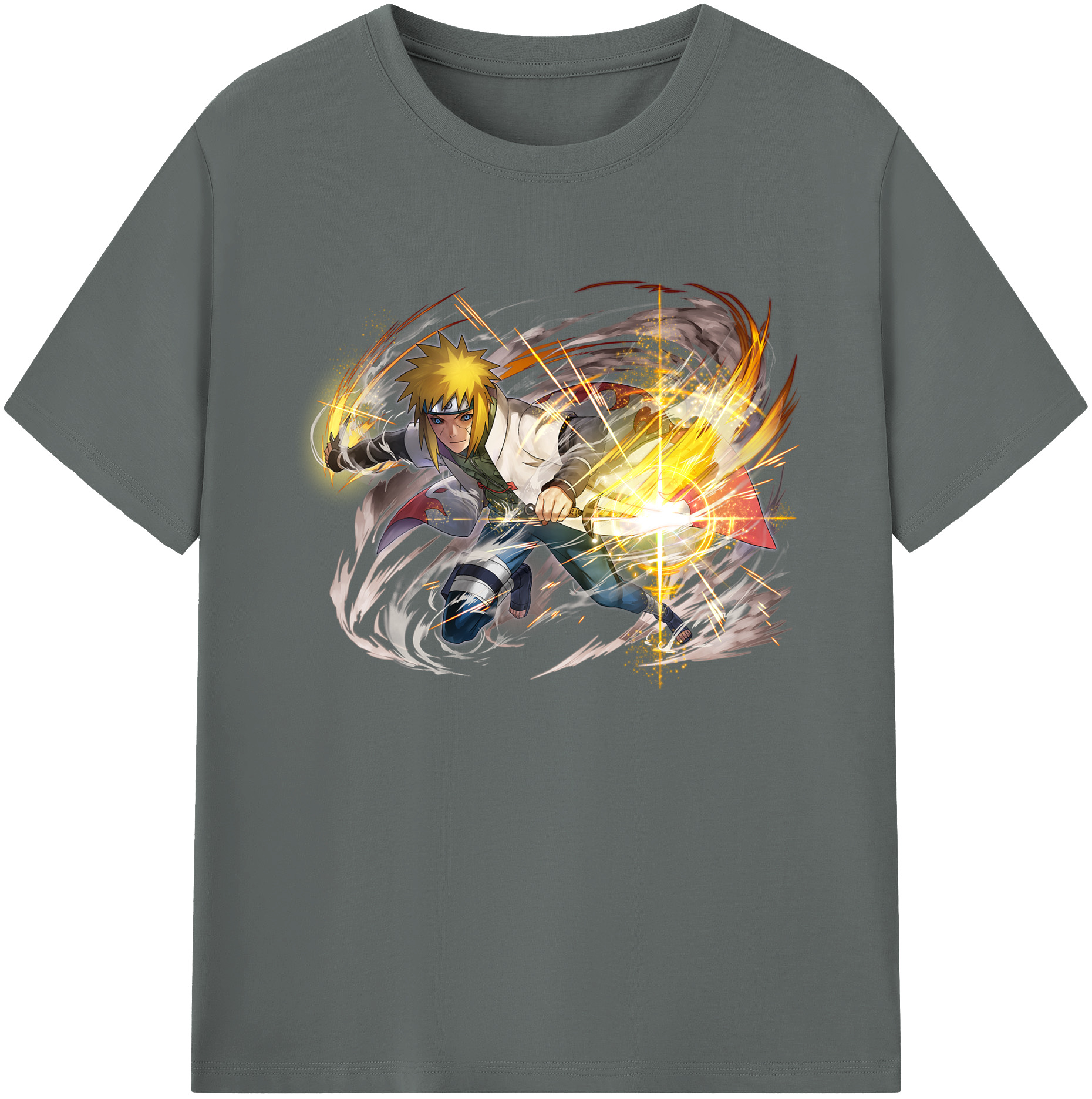 （画像用） NARUTO -ナルト- 波風 ミナト Namikaze Minato 綿100％ メンズ半袖Tシャツ｜肌触りやわらか＆通気性